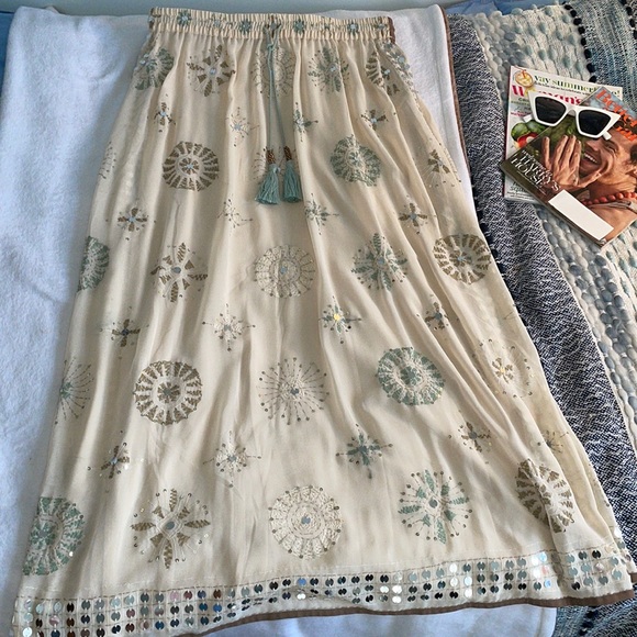 Soft Surroundings Dresses & Skirts - Soft Surroundings Beaded Midi Skirt- small